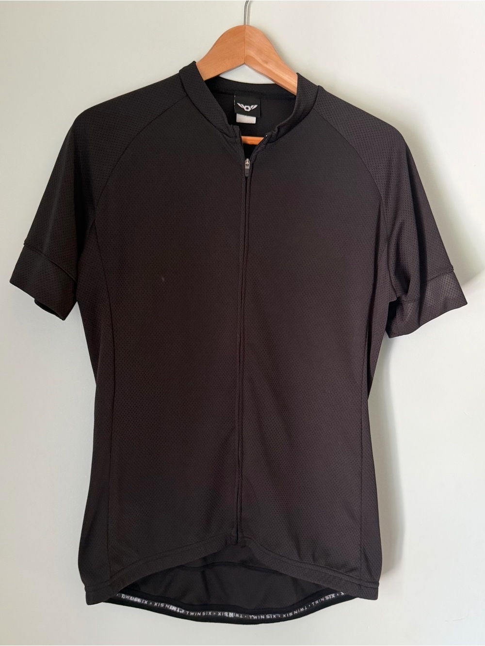 Twin Six Women’s Large Black Full Zip Cycling Jersey Short Sleeve Performance